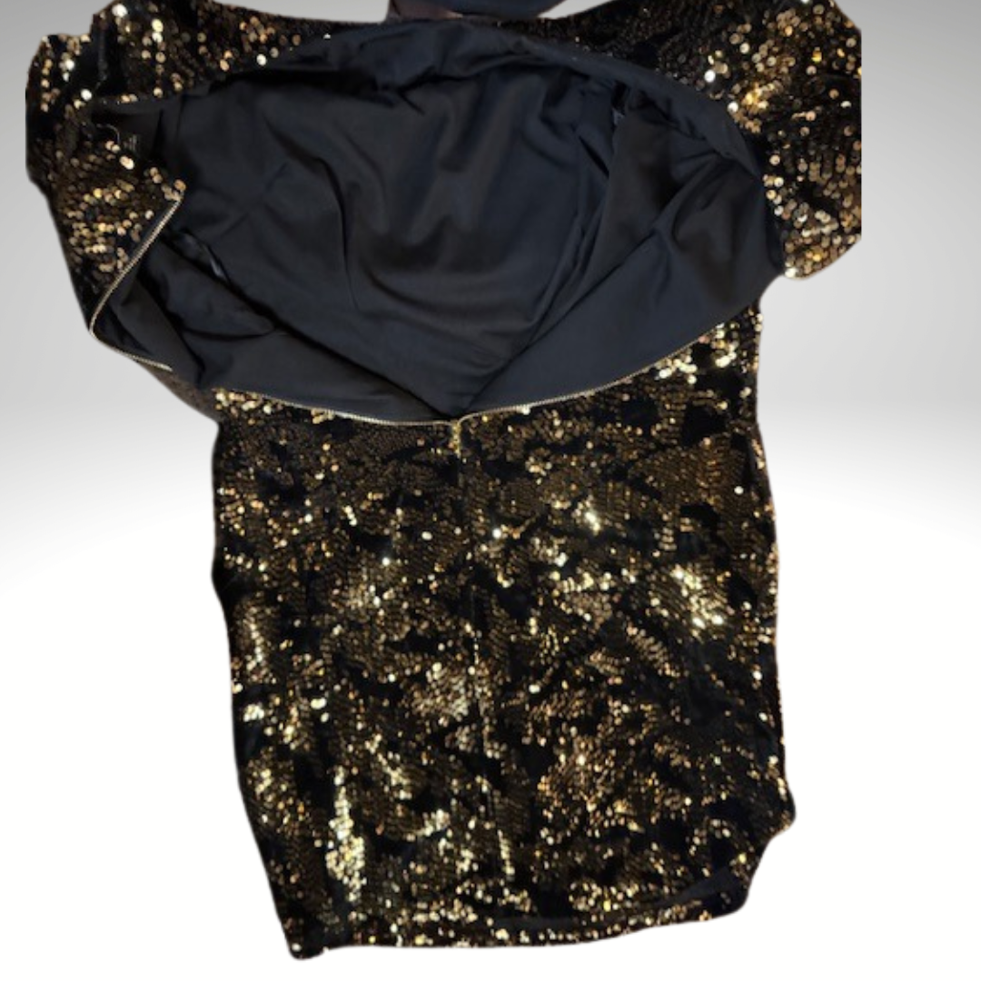INC Gold Sequin Dress - Women's Size Medium