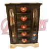 Full front of Avengers jewelry box with heart drawer pulls