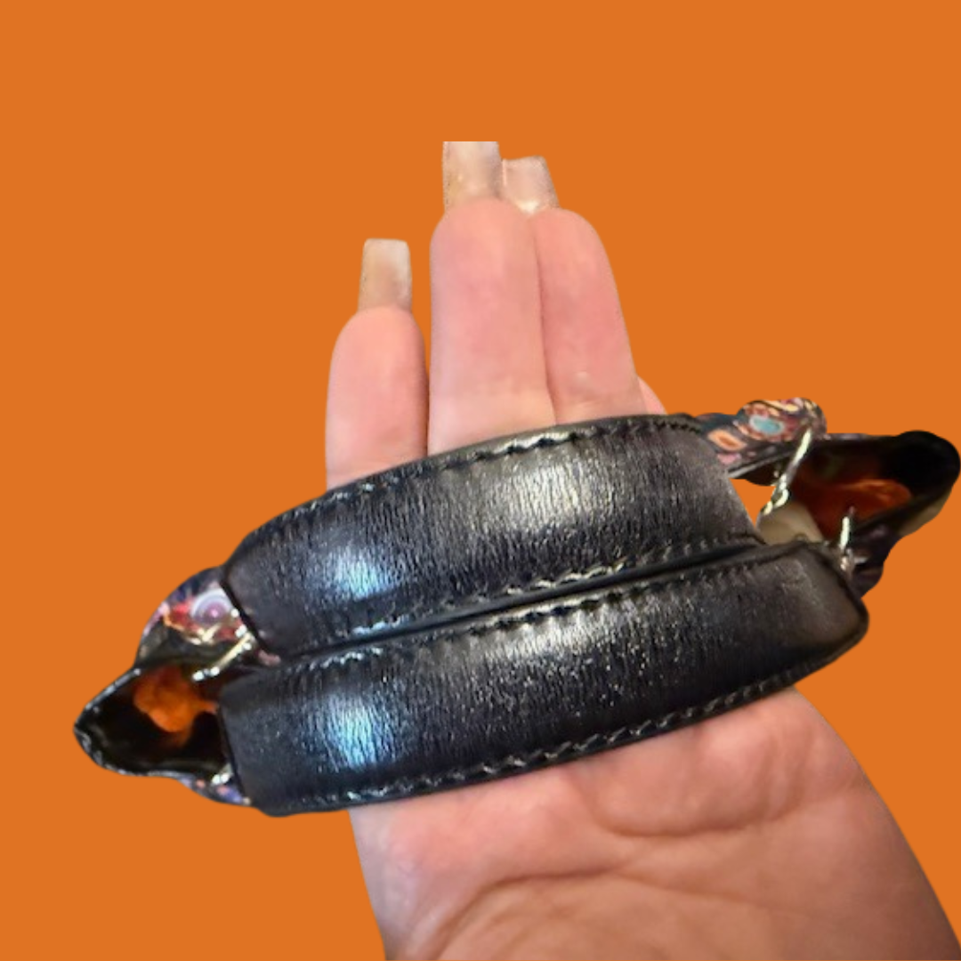 BollyDoll “Jewel Birds” Tote Bag – Black Trim & Chain Handles (2013) by Amrita Sen