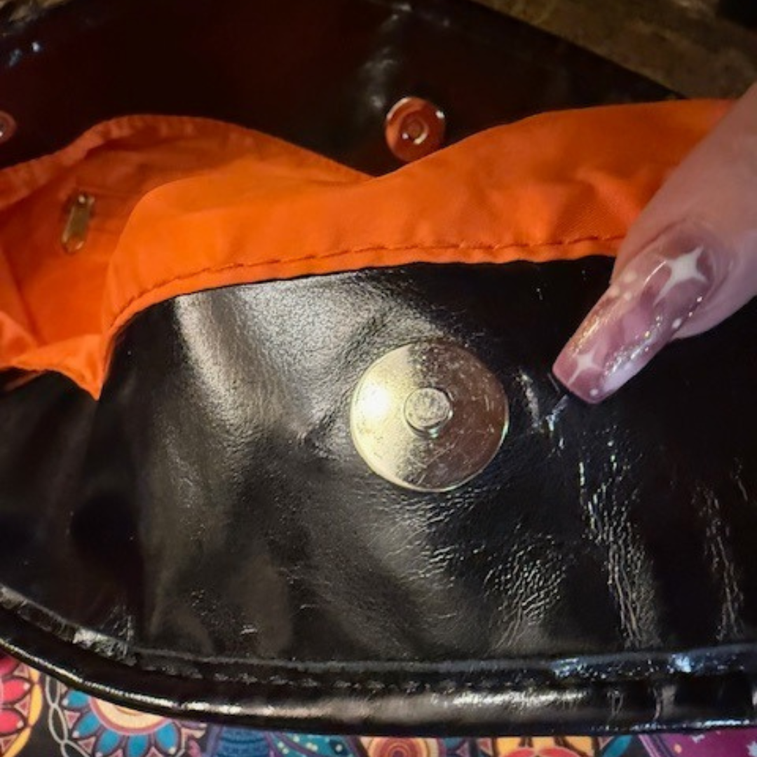 BollyDoll “Jewel Birds” Tote Bag – Black Trim & Chain Handles (2013) by Amrita Sen