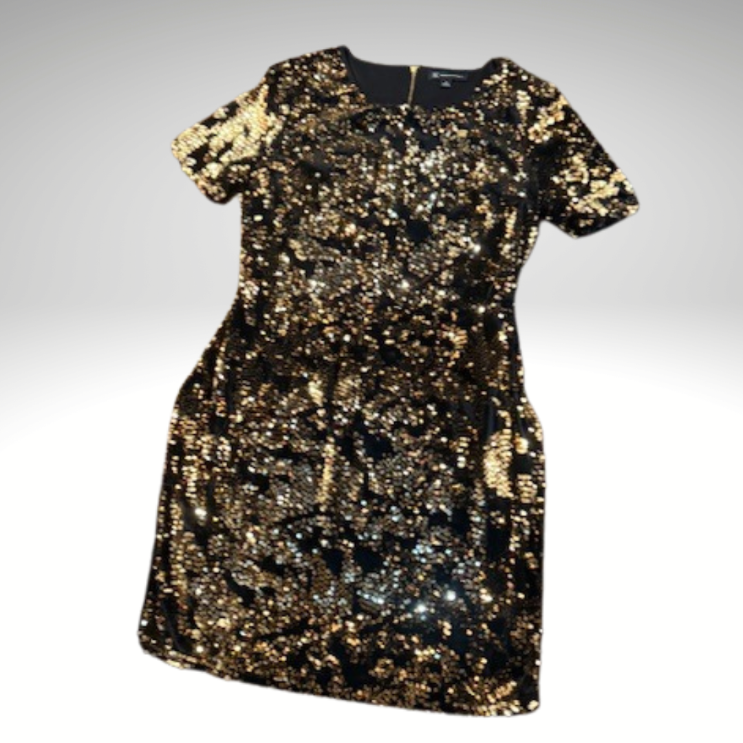 INC Gold Sequin Dress - Women's Size Medium