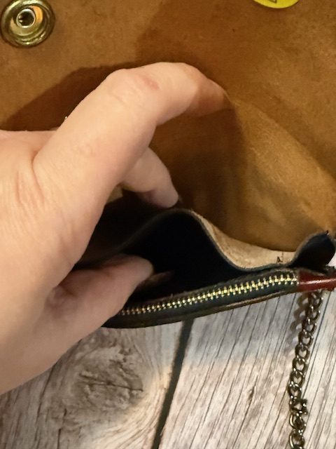 Vintage Tooled Leather Chain Wallet – Western Longhorn Steer Brown (BBL-07)