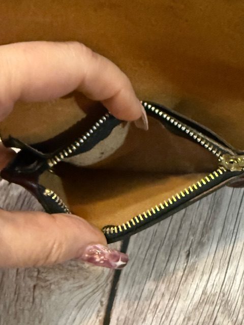 Vintage Tooled Leather Chain Wallet – Western Longhorn Steer Brown (BBL-07)