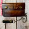 Vintage Steer Tooled Leather Chain Wallet – Medium (BBL-08)
