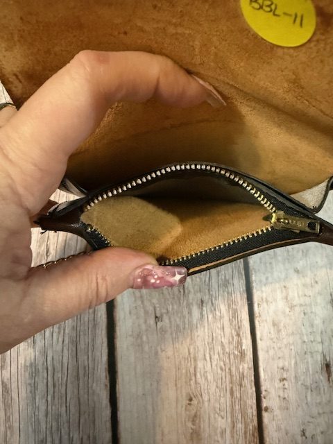 Vintage Tooled Leather Trucker Chain Wallet Reminiscent of the Iconic Peterbilt and Kenworth Long-Nose Rigs– NOS – BBL-11