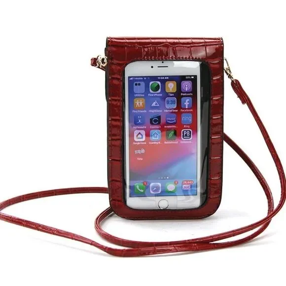 m_wp_688e4ac31986c2472bf29bf7 Smart Phone Shoulder Pouch with Plastic Phone Cover