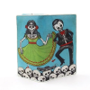 m_wp_68901acb5919e01ee63dcc62 Dancing Sugar Skull Skeleton Couple Wallet in Vinyl - NWT