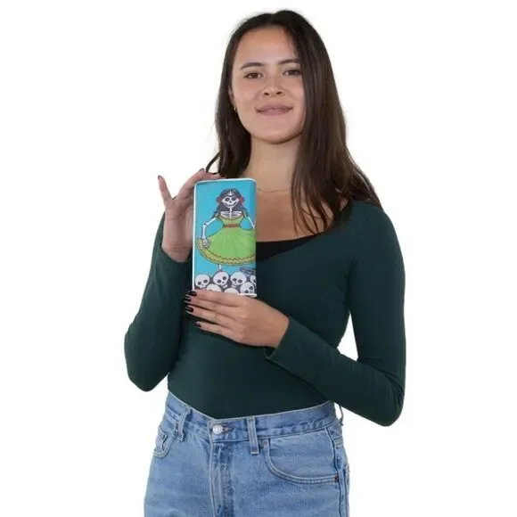 m_wp_68901acbb6af9281227b48e9.webp Dancing Sugar Skull Skeleton Couple Wallet in Vinyl - NWT