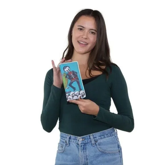 m_wp_68901acbbedd3431dfee423f.webp Dancing Sugar Skull Skeleton Couple Wallet in Vinyl - NWT