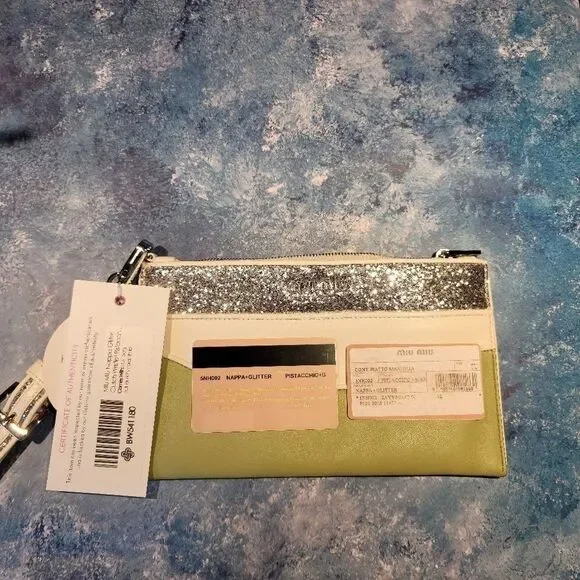 m_wp_689229b59b21585a999bca8b Miu Miu Nappa Glitter Clutch Wristlet Wallet