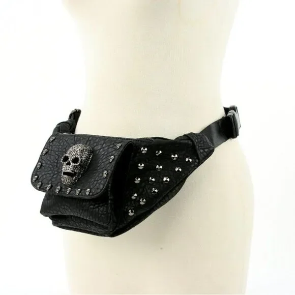 Studded Skull Fanny Pack Bag in Vinyl - Brand New Never Used