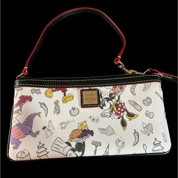 Disney Parks Food & Wine Festival Dooney & Bourke Wristlet Mickey & Minnie Mouse