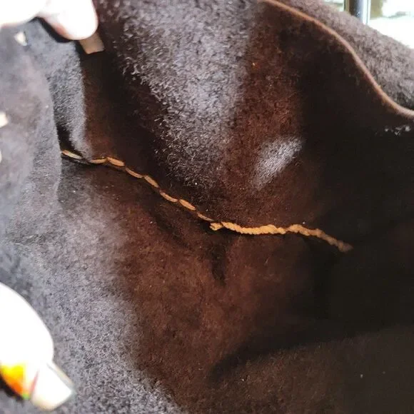 Genuine Elk Hide Leather Crossbody Purse Bag Made by Native Americans BNA7