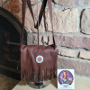 Genuine Elk Hide Leather Crossbody Purse Bag Made by Native Americans BNA7