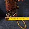 Dune London Snakeskin Effect Clutch | Gold Chain