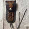 Vintage Harley-Davidson Eagle & Bar Shield Tooled Leather Knife Sheath – NOS Western Store Find (BBL-17)
