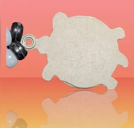 Estate Beaded Necklace with Turtle Pendant | Silver-Tone | Tribal / Southwest