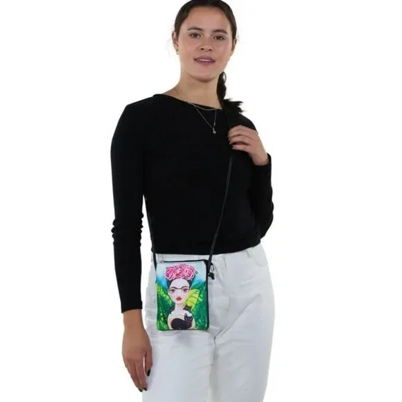 m_wp_6917431ab09b7c319848ce25 Frida with Black Cats Crossbody Bag – Artistic Print