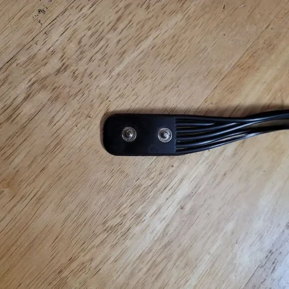 Black Multi-Strand Synthetic Cord Necklace