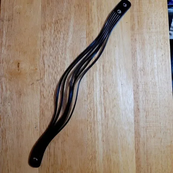 Black Multi-Strand Synthetic Cord Necklace