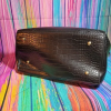 JustFab Black Croc-Embossed Satchel w/ Gold Chain Handle | EUC