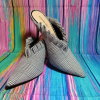 Gianni Bini Black & White Houndstooth Heeled Mules – Size 7.5