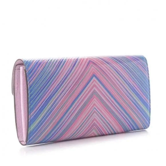 Louis Vuitton Epi Tropical Sarah Wallet – Blue Rose Chevron – Collector Piece – NWOT w/ COA