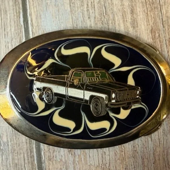 Vintage Epoxy Belt Buckle – Ford Ranger Pickup Truck – New Old Stock – 1980s