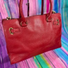 Michael Kors Red Hamilton Grommet Tote Bag – Leather