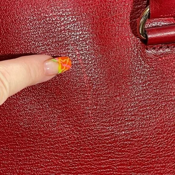 Michael Kors Red Hamilton Grommet Tote Bag – Leather